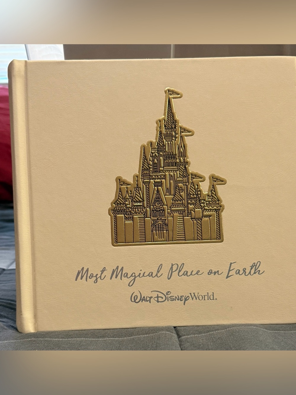 Disney Beige Hardcover Photo Album with Silver Logo